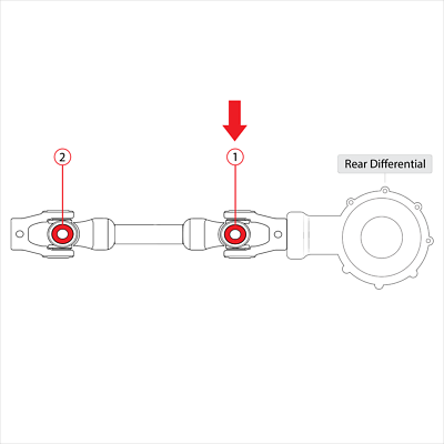 U-Joint Kit for Yamaha V-Star 650 Custom XVS650 1998-2001 Drive Shaft
