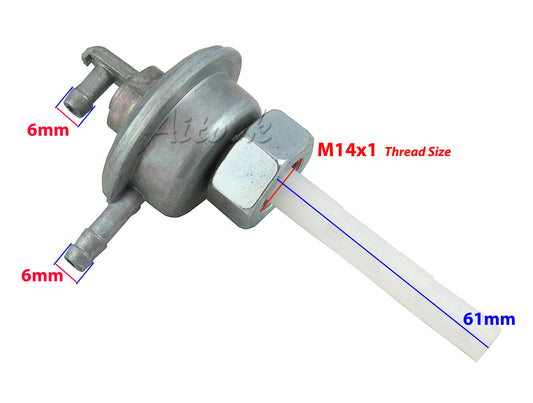 Petcock Assembly Auto Fuel Pump For Honda NX50M-C 50 NX50 Express SR Moped 1981-1982 14mm