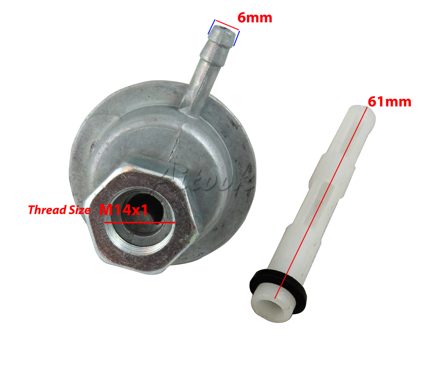 Petcock Assembly Auto Fuel Pump For Honda NX50M-C 50 NX50 Express SR Moped 1981-1982 14mm