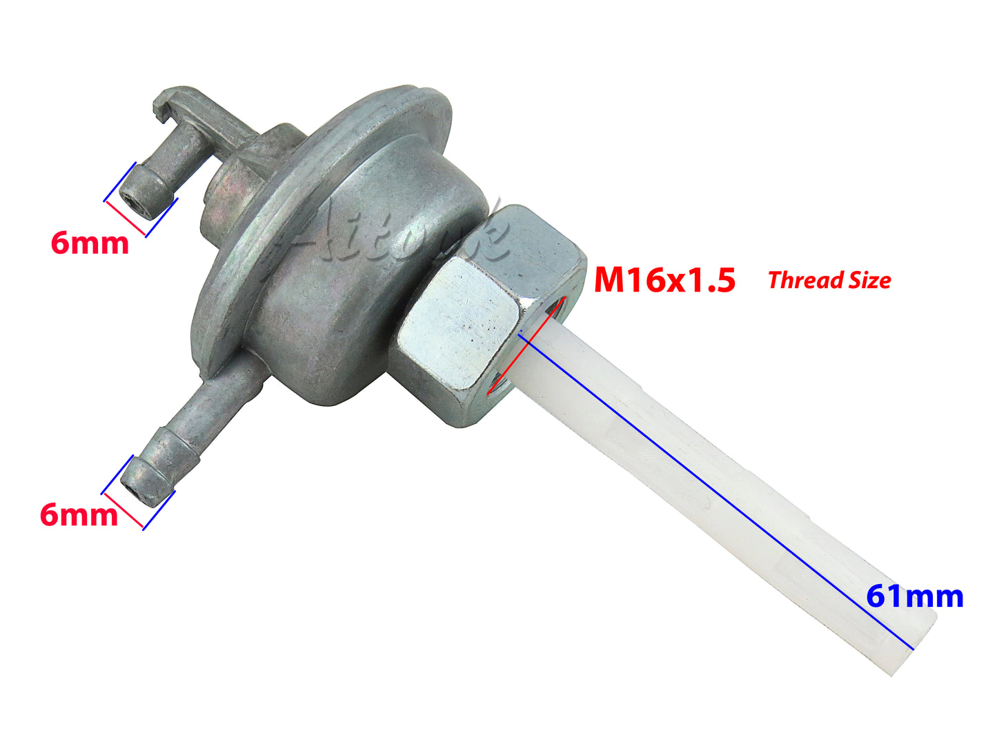 Petcock Assembly Auto Fuel Pump For Honda Scooter CH250 Elite 250 1988 16mm