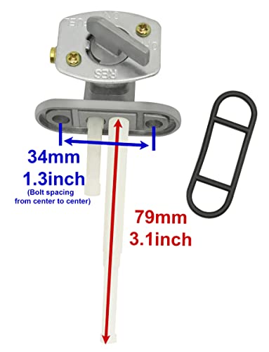 Aitook Gas Fuel Tank Switch Petcock Compatible with Yamaha Models: Bear Tracker 250 YFM250 1999-2004 / Big Bear 400 YFM400 2000-2012 / Big Bear YFM250 2007-2009 / Timberwolf 250 YFB250 1994-2001 / Bruin 250 YFM250 2005-2006 / PRO-4 Pro Hauler 1989